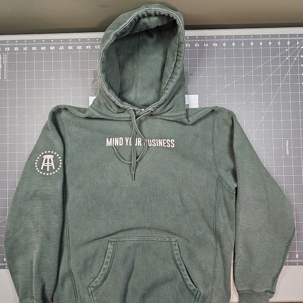 Barstool 'Mind Your Business' Green Hoodie